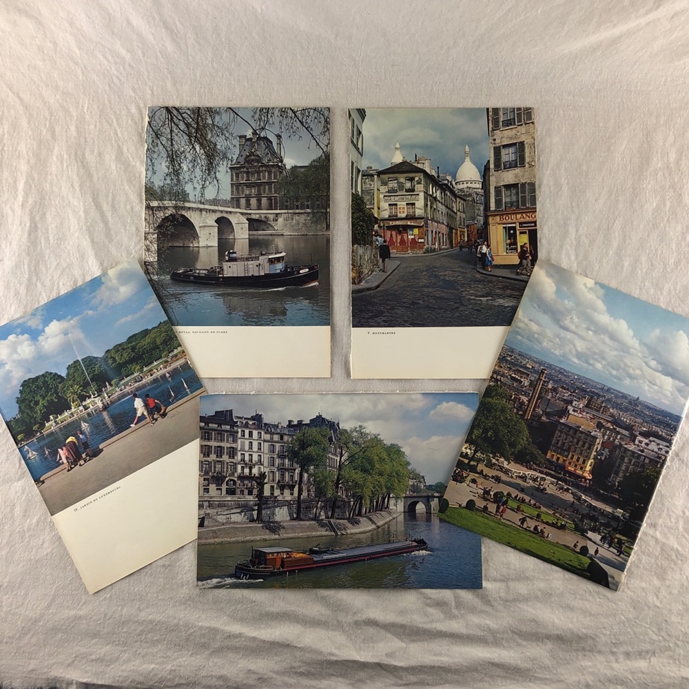 ! VTG 5 photo pages from 1961 Paris Book? Wall Art